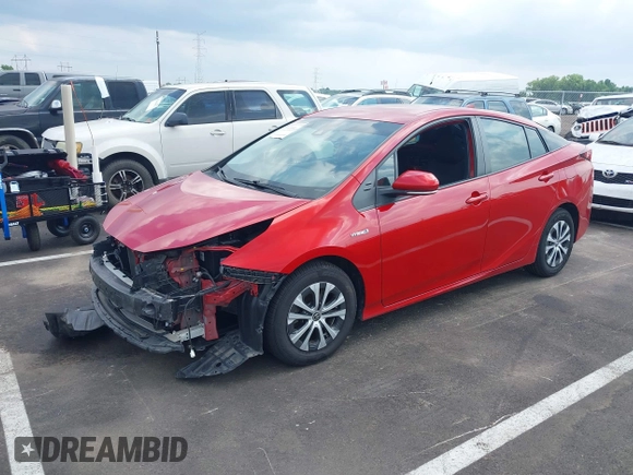 2021 Toyota Prius LE with VIN JTDL9MFU0M3029880, listed as a IAAI auction lot 42450003 with 91,558 mi miles and . Bid and sale history available at DreamBid. Image 17.