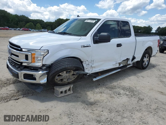 2019 Ford F-150 XL with VIN 1FTEX1CB8KKD98988, listed as a Copart auction lot 59117575 with 75,199 mi miles and Salvage title. Bid and sale history available at DreamBid. Image 1.