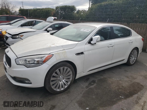 2015 Kia K900 Premium with VIN KNALU4D46F6026661, listed as a Copart auction lot 43611345 with 121,161 mi miles and Clean title. Bid and sale history available at DreamBid. Image 1.