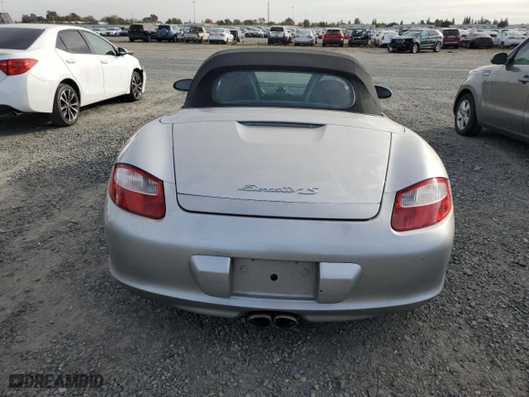 2005 Porsche Boxster S with VIN WP0CB29825U730441, listed as a Copart auction lot 79711224 with 66,780 mi miles and Salvage Title. Bid and sale history available at carsss.com. Image 6.