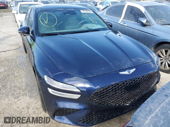 2023 Genesis G70 2.0T with VIN KMTG34TA9PU120546, listed as a Copart auction lot 75130334 with Not Provided miles and Salvage Title. Bid and sale history available at DreamBid. Image 5.