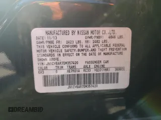2013 Infiniti G37 x with VIN JN1CV6AR7DM357420, listed as a Copart auction lot 46552985 with Not Provided miles and Salvage Title. Bid and sale history available at DreamBid. Image 12.