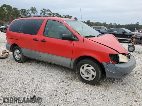 2002 Toyota Sienna LE with VIN 4T3ZF13C52U448931, listed as a Copart auction lot 87849225 with 320,841 mi miles and Salvage Title. Bid and sale history available at carsss.com. Image 4.
