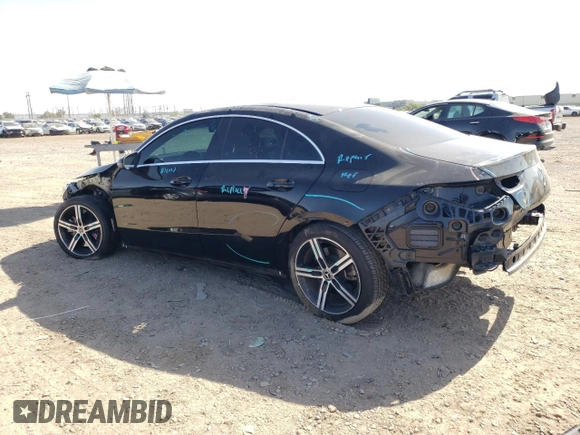 2020 Mercedes-Benz CLA 250 with VIN WDD5J4HB1LN039418, listed as a Copart auction lot 72657623 with 36,629 mi miles and . Bid and sale history available at DreamBid. Image 2.