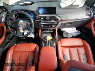 2020 BMW X3 M Competition with VIN 5YMTS0C06LLT10764, listed as a Copart auction lot 49572565 with 0 mi miles and Salvage Title. Bid and sale history available at carsss.com. Image 8.