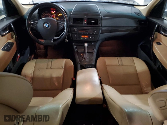 2008 BMW X3 3.0si with VIN WBXPC93468WJ24035, listed as a Copart auction lot 46179645 with 264,916 mi miles and Salvage Title. Bid and sale history available at carsss.com. Image 8.