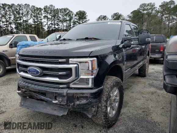 2020 Ford Super Duty F-250 SRW XL with VIN 1FT7W2BT1LEE93436, listed as a Copart auction lot 85880024 with 64,405 mi miles and Salvage Title. Bid and sale history available at carsss.com. Image 1.
