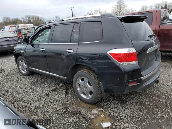 2012 Toyota Highlander Hybrid Limited with VIN JTEDC3EH8C2010580, listed as a Copart auction lot 49698315 with 0 mi miles and Salvage Title. Bid and sale history available at carsss.com. Image 2.