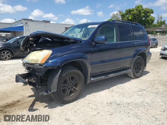 2006 Lexus GX 470 z VIN JTJBT20X760106041, wystawiony jako Copart lot #55896065 z przebiegiem 243 693 mil mil oraz Szkody całkowita. Historia ofert i sprzedaży dostępna na DreamBid. Obrazek 1.