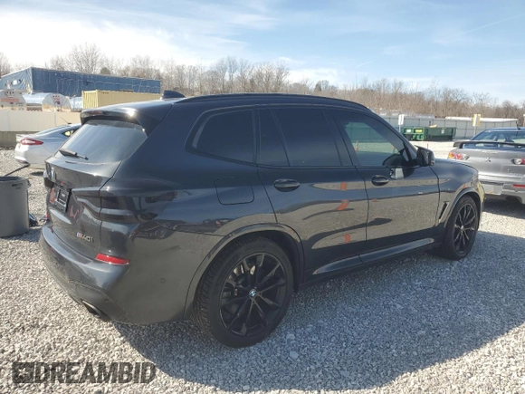 2019 BMW X3 M40i with VIN 5UXTS3C58K0Z10478, listed as a Copart auction lot 49874785 with 60,944 mi miles and Salvage Title. Bid and sale history available at DreamBid. Image 3.