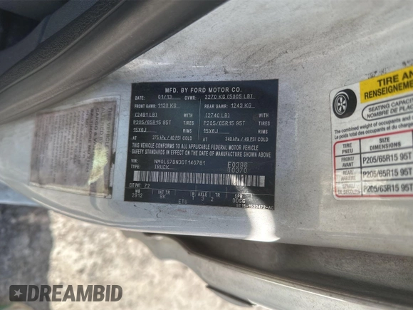 2013 Ford Transit Connect XLT z VIN NM0LS7BN3DT140781, wystawiony jako IAAI lot #42295237 z przebiegiem 256 854 mil mil oraz . Historia ofert i sprzedaży dostępna na DreamBid. Obrazek 1.