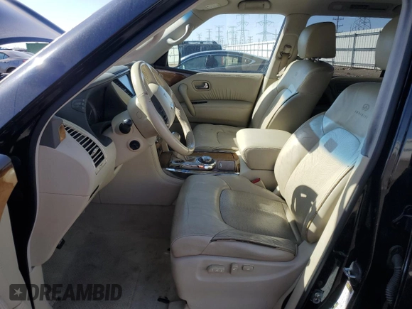 2014 Infiniti QX80 with VIN JN8AZ2NC0E9351135, listed as a Copart auction lot 52055355 with 0 mi miles and Salvage Title. Bid and sale history available at carsss.com. Image 7.