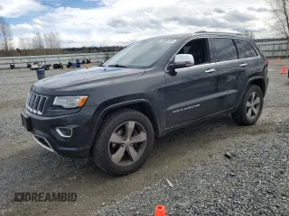 2015 Jeep Grand Cherokee Overland with VIN 1C4RJFCT2FC944001, listed as a Copart auction lot 50500105 with 96,778 mi miles and Salvage Title. Bid and sale history available at carsss.com. Image 1.