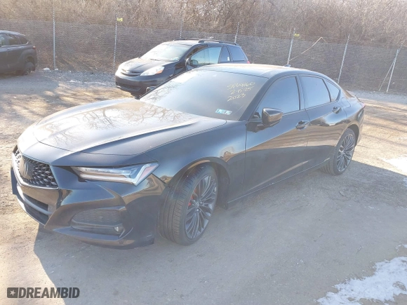 2023 Acura TLX Type S with VIN 19UUB7F06PA002711, listed as a IAAI auction lot 41641648 with 1 mi miles. Bid and sale history available at carsss.com. Image 16.