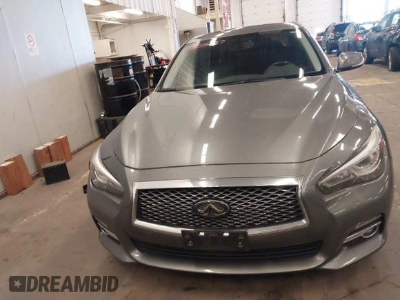 2015 Infiniti Q50 Premium with VIN JN1BV7AP2FM345954, listed as a IAAI auction lot 41514027 with 79,957 mi miles. Bid and sale history available at carsss.com. Image 12.