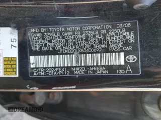 2008 Toyota Prius with VIN JTDKB20UX83400692, listed as a Copart auction lot 53697375 with 285,307 mi miles and Clean Title. Bid and sale history available at DreamBid. Image 12.