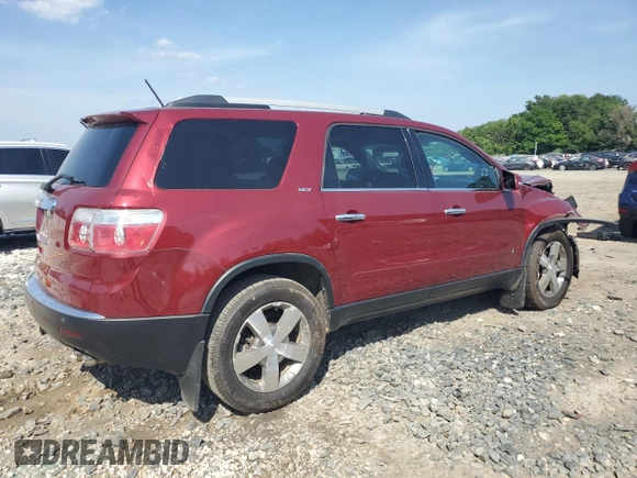 2010 GMC Acadia SLT1 with VIN 1GKLRMED8AJ168572, listed as a Copart auction lot 61465395 with 99,887 mi miles and Salvage title. Bid and sale history available at DreamBid. Image 3.