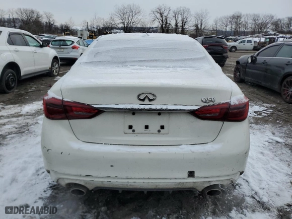 2019 Infiniti Q50 3.0t LUXE with VIN JN1EV7AP6KM519354, listed as a Copart auction lot 44711595 with 34,342 mi miles and Salvage Title. Bid and sale history available at carsss.com. Image 6.