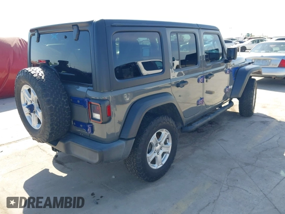 2020 Jeep Wrangler Unlimited Sport S z VIN 1C4HJXDN3LW337617, wystawiony jako IAAI lot #42022340 z przebiegiem 48 201 mil mil oraz . Historia ofert i sprzedaży dostępna na DreamBid. Obrazek 4.