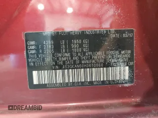2017 Subaru Impreza with VIN 4S3GKAN60H3610860, listed as a Copart auction lot 59092875 with 108,155 mi miles and Salvage title. Bid and sale history available at DreamBid. Image 12.