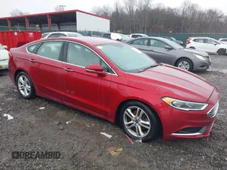 2018 Ford Fusion SE with VIN 3FA6P0HD2JR239408, listed as a IAAI auction lot 40846529 with 56,451 mi miles. Bid and sale history available at carsss.com. Image 1.
