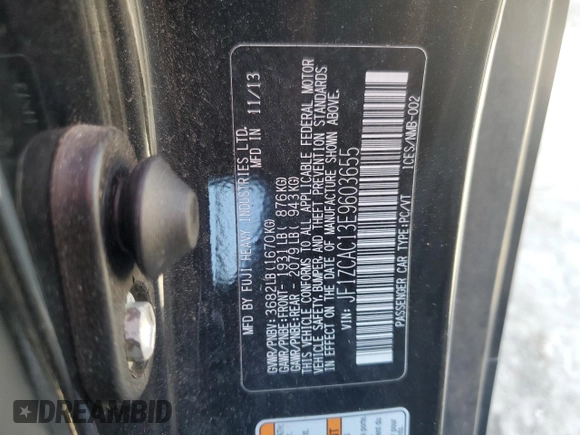 2014 Subaru BRZ Limited with VIN JF1ZCAC13E9603655, listed as a Copart auction lot 43724745 with 30,156 mi miles and Salvage Title. Bid and sale history available at carsss.com. Image 12.