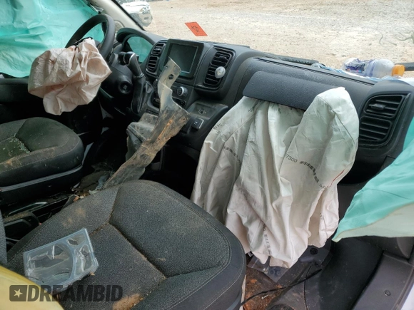 2023 Ram ProMaster Cargo with VIN 3C6LRVAG6PE576888, listed as a Copart auction lot 71168204 with Not Provided miles and Salvage Title. Bid and sale history available at DreamBid. Image 8.