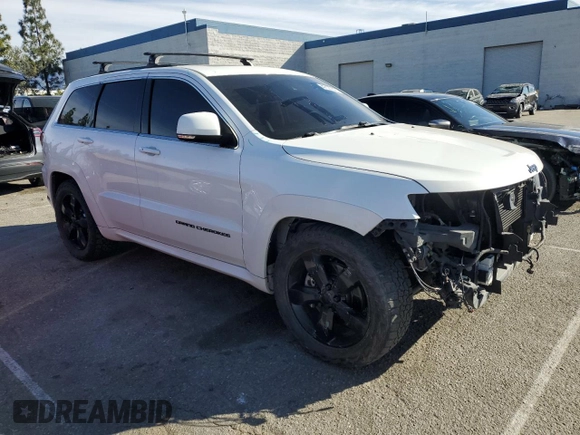 2015 Jeep Grand Cherokee Overland with VIN 1C4RJFCM5FC146181, listed as a Copart auction lot 47127815 with 93,566 mi miles and Salvage title. Bid and sale history available at DreamBid. Image 4.