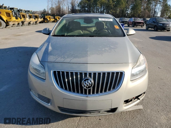 2011 Buick Regal CXL RL6 with VIN W04GU5GC2B1038188, listed as a Copart auction lot 47197945 with 129,031 mi miles and Salvage Title. Bid and sale history available at carsss.com. Image 5.