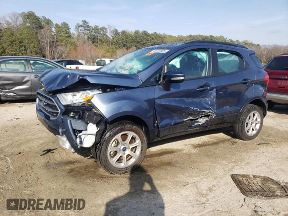 2022 Ford EcoSport SE with VIN MAJ6S3GL0NC464830, listed as a Copart auction lot 48701805 with 23,361 mi miles and Salvage Title. Bid and sale history available at DreamBid. Image 1.