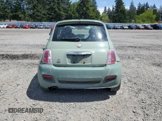 2014 FIAT 500 Sport with VIN 3C3CFFBR6ET229517, listed as a Copart auction lot 57335715 with 135,541 mi miles and Salvage title. Bid and sale history available at DreamBid. Image 6.