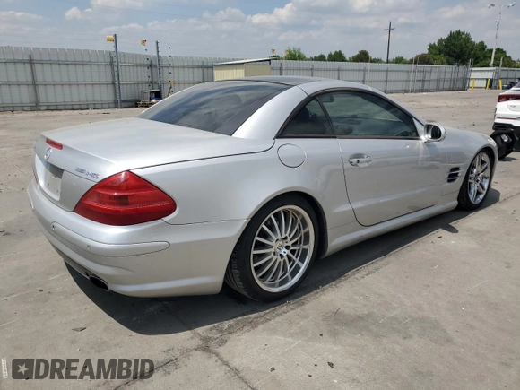 2003 Mercedes-Benz SL 500 with VIN WDBSK75F83F032154, listed as a Copart auction lot 63123435 with 123,359 mi miles and Clean title. Bid and sale history available at DreamBid. Image 3.
