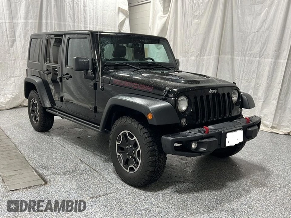 2014 Jeep Wrangler Unlimited Rubicon X with VIN 1C4HJWFG2EL312737, listed as a Copart auction lot 56547735 with 121,477 mi miles and Clean title. Bid and sale history available at DreamBid. Image 1.