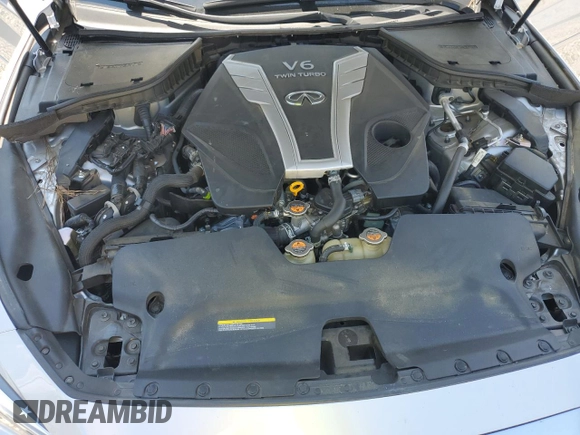 2018 Infiniti Q50 Luxe with VIN JN1EV7AP5JM352175, listed as a Copart auction lot 61762335 with 64,375 mi miles and Salvage title. Bid and sale history available at DreamBid. Image 11.