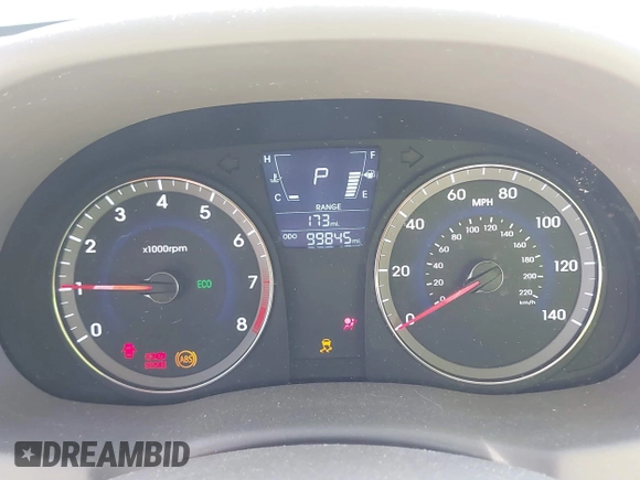 2013 Hyundai Accent GLS with VIN KMHCU4AE3DU314187, listed as a IAAI auction lot 42001713 with 99,845 mi miles. Bid and sale history available at carsss.com. Image 7.
