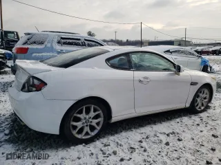 2008 Hyundai Tiburon GT with VIN KMHHN66F68U269896, listed as a Copart auction lot 87502765 with 196,437 mi miles and Salvage Title. Bid and sale history available at carsss.com. Image 3.