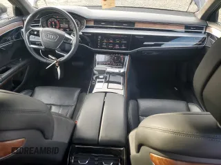 2019 Audi A8 with VIN WAU8EAF81KN024754, listed as a Copart auction lot 42242955 with 29,698 mi miles and Salvage Title. Bid and sale history available at carsss.com. Image 8.