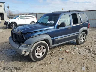 2005 Jeep Liberty Sport with VIN 1J4GK48K85W500654, listed as a Copart auction lot 43412695 with 119,366 mi miles and Salvage Title. Bid and sale history available at carsss.com. Image 1.
