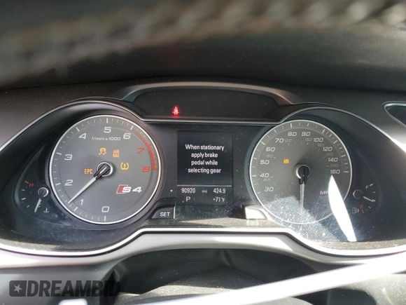 2013 Audi S4 Premium Plus with VIN WAUBGAFL4DA175859, listed as a Copart auction lot 46538595 with 90,920 mi miles and Salvage Title. Bid and sale history available at carsss.com. Image 9.