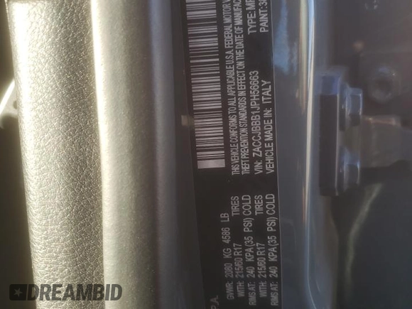 2018 Jeep Renegade Latitude with VIN ZACCJBBB1JPH56663, listed as a Copart auction lot 49224205 with 77,335 mi miles and Salvage Title. Bid and sale history available at DreamBid. Image 13.