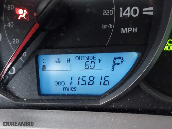 2016 Toyota RAV4 LE with VIN 2T3ZFREV2GW249128, listed as a IAAI auction lot 41696489 with 115,816 mi miles. Bid and sale history available at carsss.com. Image 7.