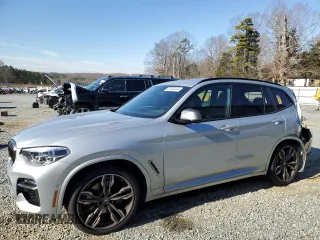 2021 BMW X3 M40i with VIN 5UXTY9C04M9E24998, listed as a Copart auction lot 87262434 with 50,722 mi miles and Salvage Title. Bid and sale history available at carsss.com. Image 1.