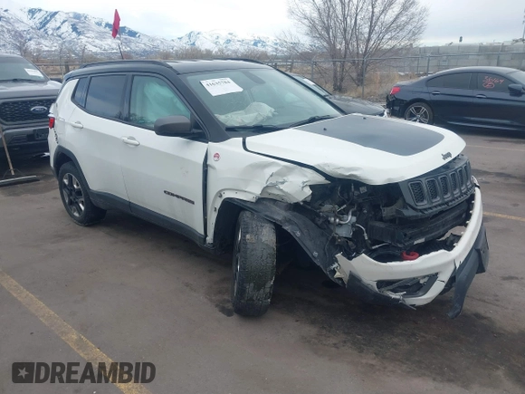 2018 Jeep Compass Trailhawk with VIN 3C4NJDDB9JT174899, listed as a IAAI auction lot 41635784 with 124,656 mi miles and . Bid and sale history available at DreamBid. Image 1.