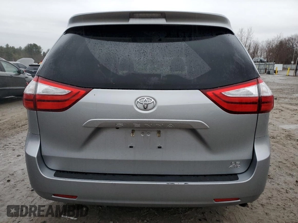 2016 Toyota Sienna LE with VIN 5TDJK3DC4GS133341, listed as a Copart auction lot 83660134 with 133,700 mi miles and Salvage Title. Bid and sale history available at carsss.com. Image 6.