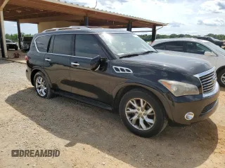 2011 Infiniti QX56 7-passenger with VIN JN8AZ2NE9B9005601, listed as a Copart auction lot 57013744 with 223,590 mi miles and Clean Title. Bid and sale history available at carsss.com. Image 4.