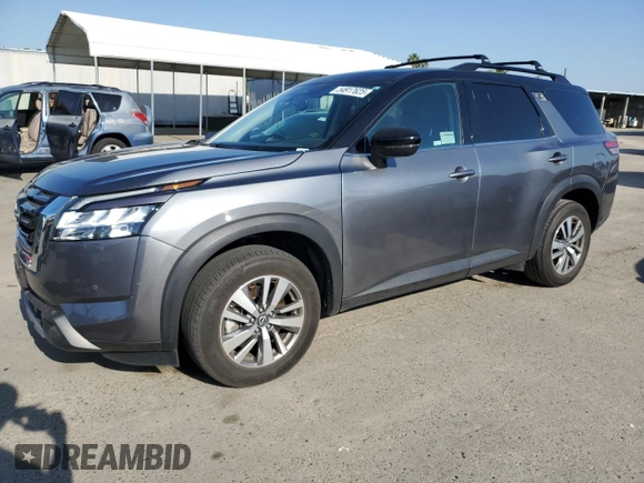2023 Nissan Pathfinder SL with VIN 5N1DR3CAXPC223180, listed as a Copart auction lot 54917625 with 23,421 mi miles and Salvage title. Bid and sale history available at DreamBid. Image 1.