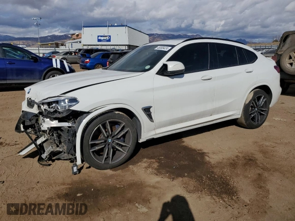 2020 BMW X4 M Competition z VIN 5YMUJ0C09L9B90367, wystawiony jako Copart lot #46588424 z przebiegiem Nie podano mil oraz Szkoda całkowita • Salvage title. Historia ofert i sprzedaży dostępna na DreamBid. Obrazek 1.