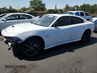 2022 Dodge Charger R/T with VIN 2C3CDXCT4NH166755, listed as a Copart auction lot 60315675 with 49,870 mi miles and Salvage title. Bid and sale history available at DreamBid. Image 1.