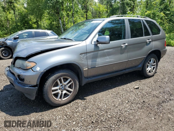 2004 BMW X5 3.0i with VIN 5UXFA13534LU37725, listed as a Copart auction lot 62613774 with 311,241 mi miles and Salvage Title. Bid and sale history available at carsss.com. Image 1.