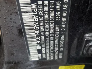 2017 Porsche Macan S z VIN WP1AB2A50HLB16148, wystawiony jako Copart lot #57942475 z przebiegiem 86 547 mil mil oraz Szkody całkowita. Historia ofert i sprzedaży dostępna na DreamBid. Obrazek 12.